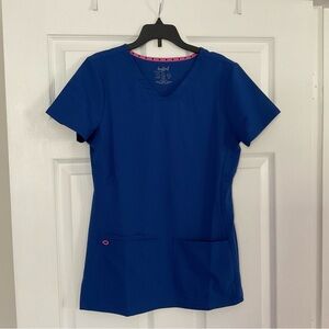 Heart soul galaxy blue women’s scrub top